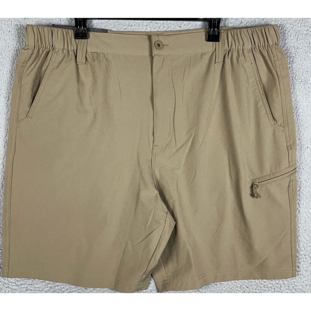 NEW Weatherproof Vintage Tech Shorts Mens 40X9 Tan Performance Cargo Stretch